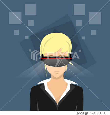 Business Woman Virtual Reality Cyber Play Video 21831848