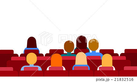 Cinema Hall Empty Screen With Copy Space Peopleのイラスト素材