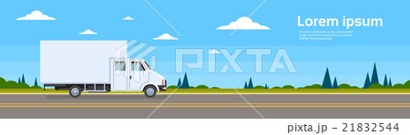 Truck Lorry Car On Road Cargo Shipping Delivery Truck Lorry Car On Road Cargo Shipping Delivery 21832544