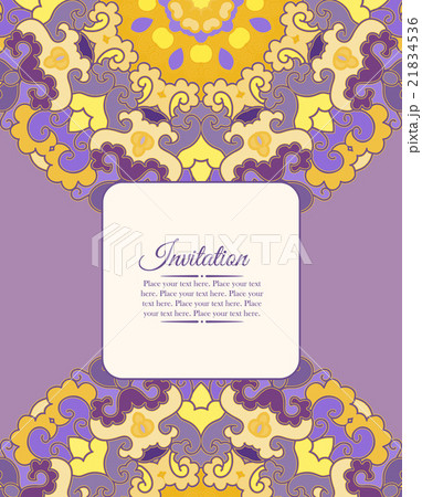 Card or invitation. Vintage decorative ornament.  21834536