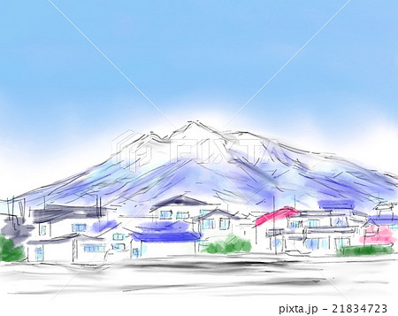 岩木山 イラストのイラスト素材