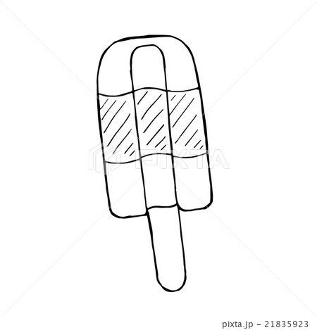 Vector doodle line drawing cartoon ice lolly 21835923