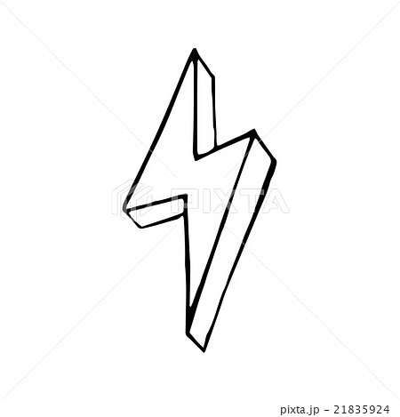 Lightning bolt hand drawn, vector doodle 21835924