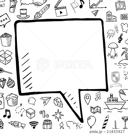 Vector hand drawn bubble speech 21835927