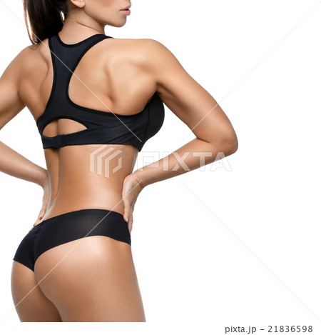 Sporty girl with muscles 21836598