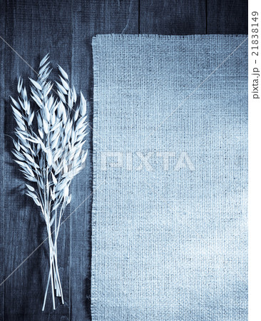 ears of oat on wood 21838149