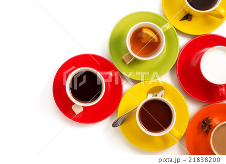 cup of coffee on white cup of coffee on white 21838200