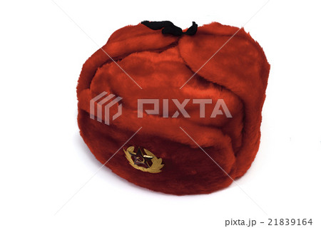 red fur hat with a badge 21839164