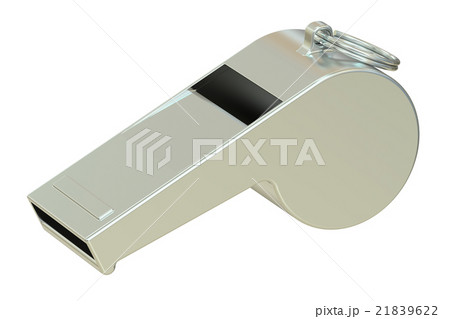 metallic whistle, 3D rendering metallic whistle, 3D rendering 21839622