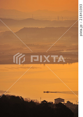 奥浜名湖　春霞の朝 21841093