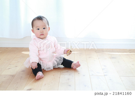 おもちゃで遊ぶ0歳の女の子 21841160