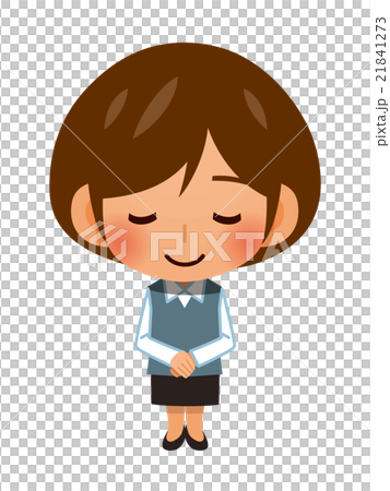 お辞儀するOL お辞儀するOL 21841273