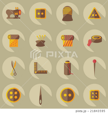 Flat concept, set modern design with shadow sewing 21843595