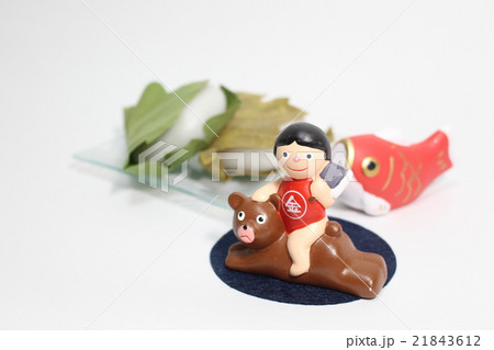 端午の節句　かしわ餅　金太郎と鯉のぼり 21843612