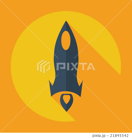 Flat modern design with shadow icon rocket Flat modern design with shadow icon rocket 21845542