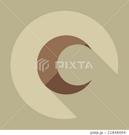 Flat modern design with shadow icons moon 21846004