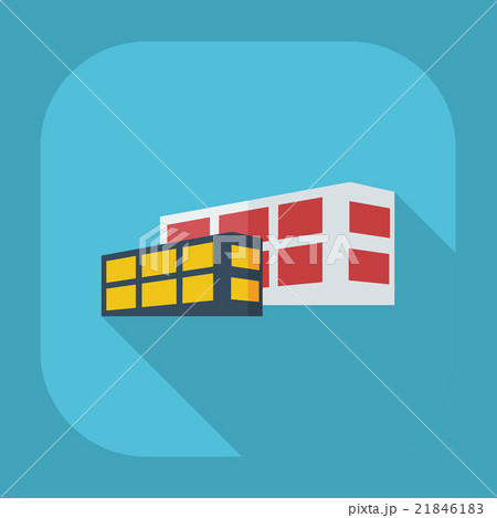 Flat modern design with shadow icons building Flat modern design with shadow icons building 21846183
