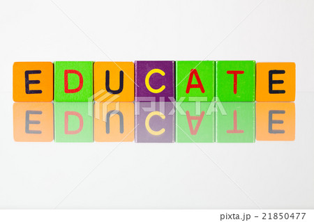 Educate - an inscription from children's  blocks 21850477