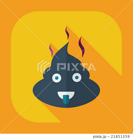 Flat modern design with shadow icons turd, faeces Flat modern design with shadow icons turd, faeces 21851359