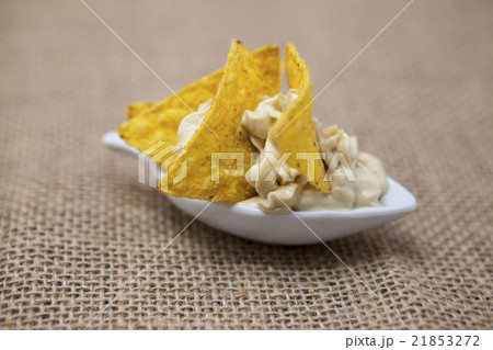 Delicious Jewish hummus  with spicy red pepper 21853272