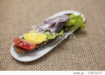 Delicious Spanish tapas with butter and onion Delicious Spanish tapas with butter and onion 21853277