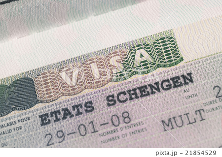 Passport stamp visa for travel concept background 21854529