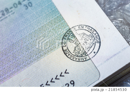 Passport stamp visa for travel concept background 21854530