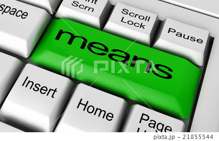 means word on keyboard button 21855544