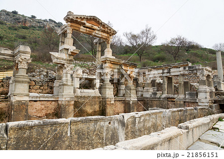 トルコ エフェス遺跡 古代遺跡の写真素材