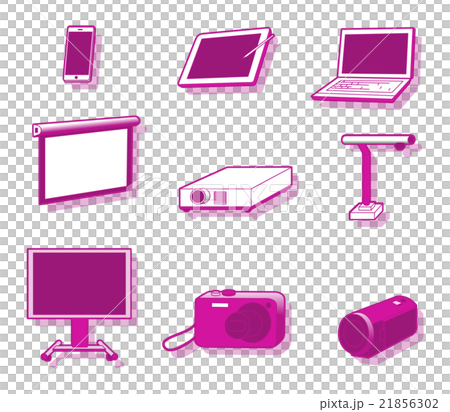 ICT equipment icon (pink) - Stock Illustration [21856302] - PIXTA
