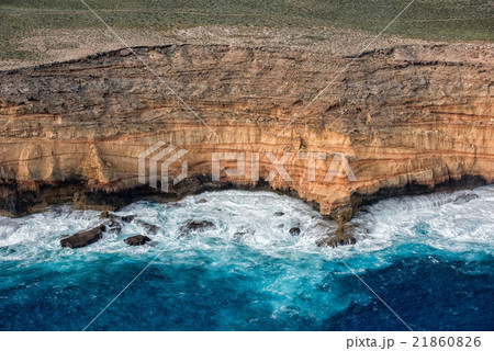 steep point blue ocean aerial view in shark bay 21860826