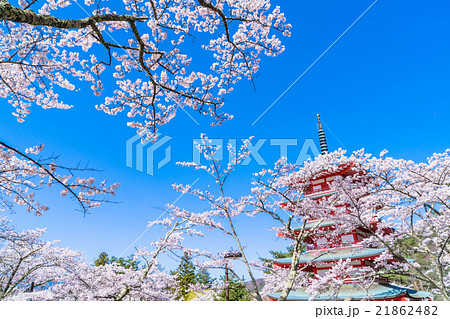 日本を象徴する風景【山梨県・新倉山浅間公園】 21862482