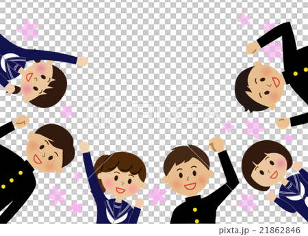 Students of Guts pose cherry blossoms 21862846