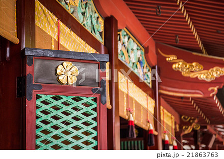 window of Dazaifu Tenmangu shrine in Fuguoka Japan window of Dazaifu Tenmangu shrine in Fuguoka Japan 21863763
