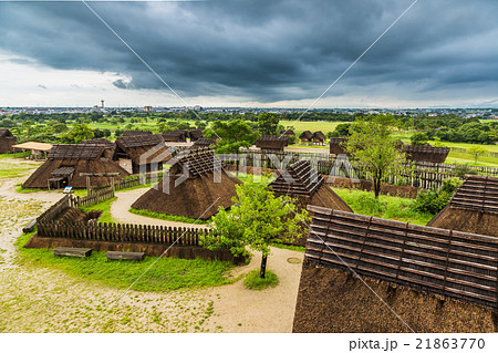 Old japanese town in Yoshinogari Historical Park 21863770