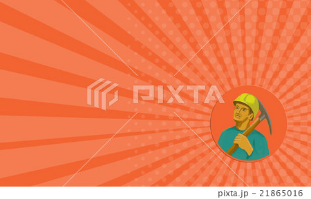 Business card Coal Miner Pick Axe Watercolor Business card Coal Miner Pick Axe Watercolor 21865016