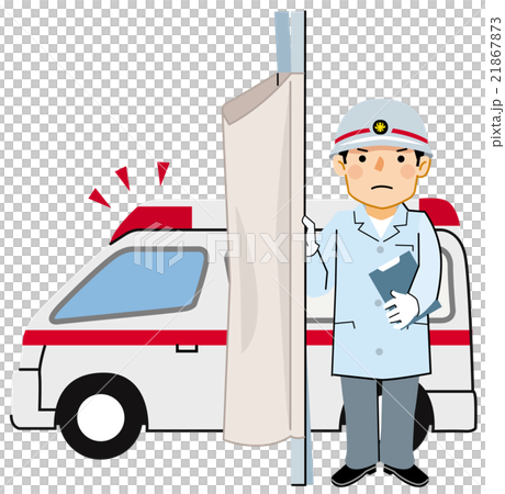 働く人々　いろいろな職業（救急隊員） 21867873