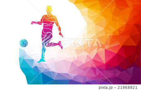 Creative silhouette of soccer player. Football 21868821