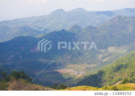 Panoramic view of the village of northern Thailand 21869252