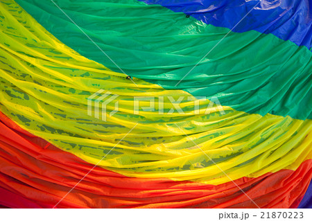 Abstract color background of closeup into balloon  21870223