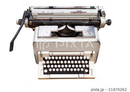 Old thai typewriter isolate on white background Old thai typewriter isolate on white background 21870262
