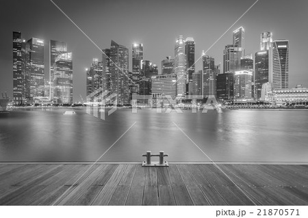 Landscape of the Singapore financial district 21870571
