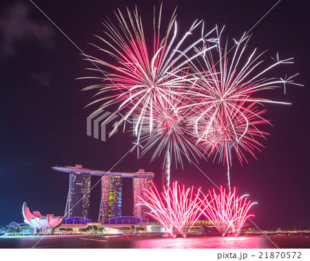Singapore national day fireworks celebration 21870572