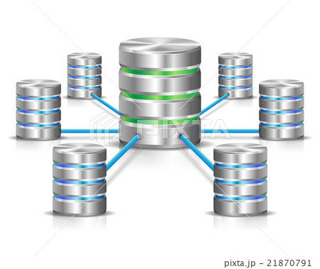 データベースのネットワークのイラスト素材