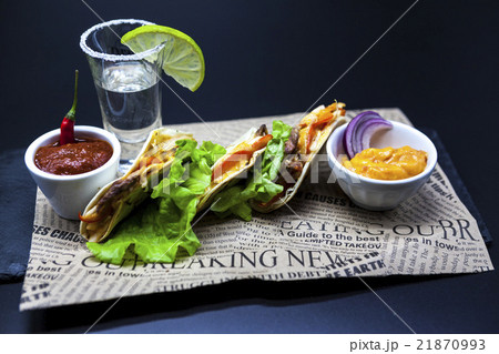 Mexican Tortilla with meat, beef  21870993