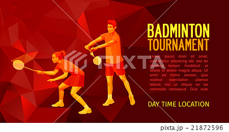 Badminton players mixed doubles team 21872596