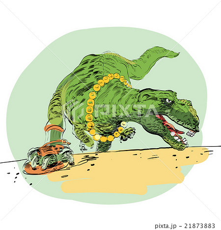 The evolution of men Tyrannosaurus dinosaur 21873883