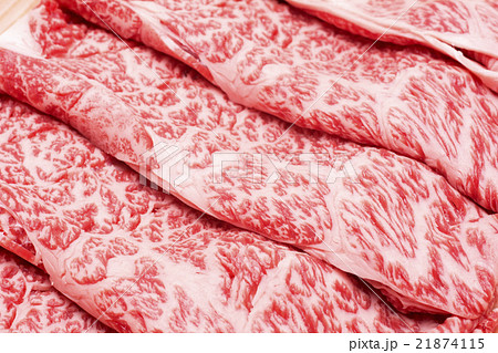 和牛の霜降り肉の写真素材