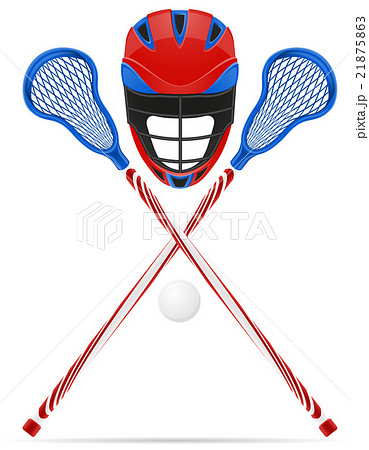 Lacrosse Equipment Vector Illustrationのイラスト素材