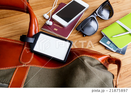 Tourism concept with blank travel tag 21875897